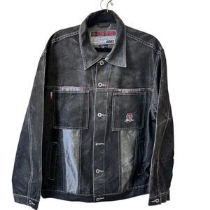 OZAC Sport Black Denim Jacket | Y2K Jacket | Sz: L | NWOT